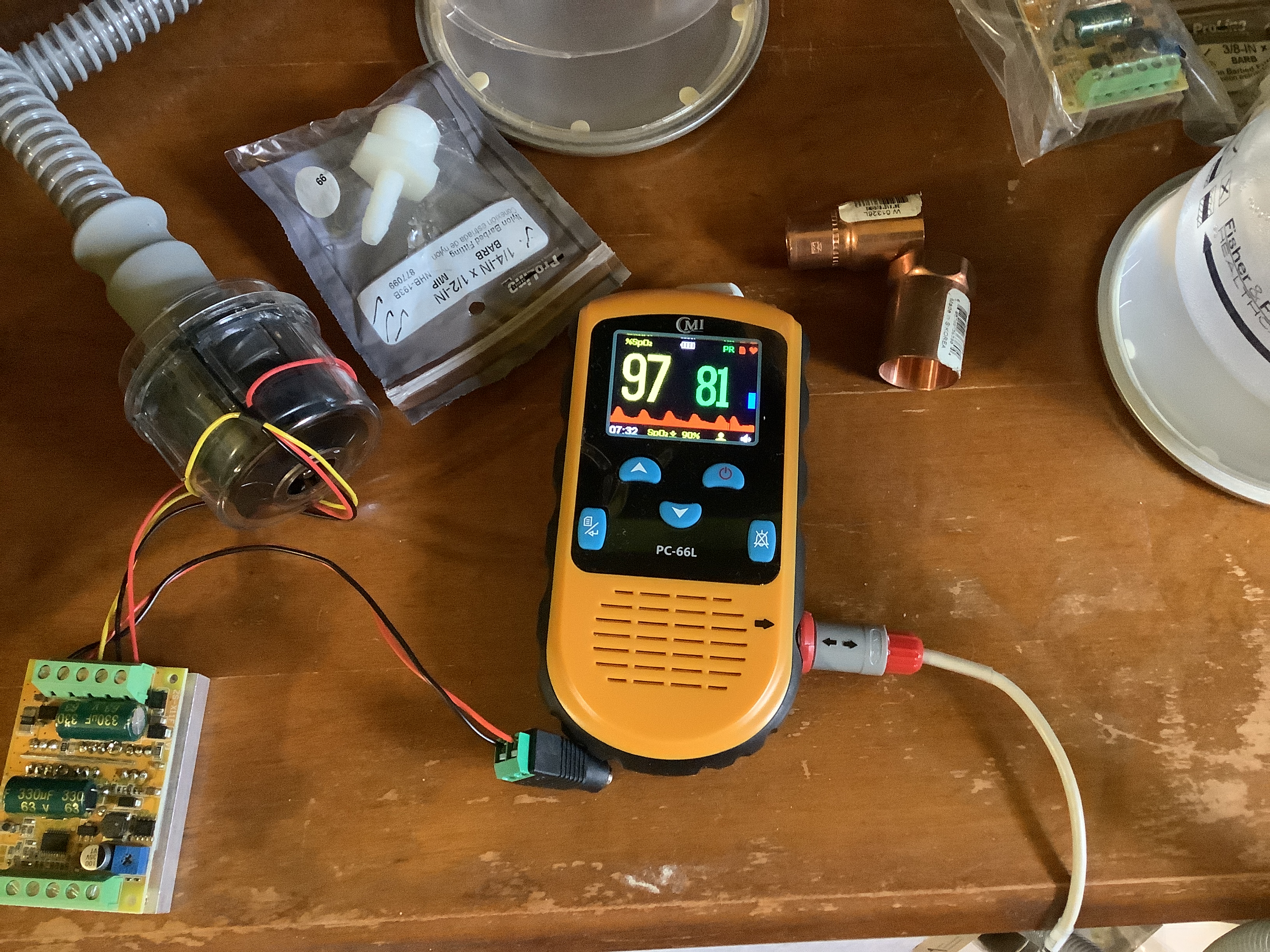Oximeter I use to make sure my CPAP is working